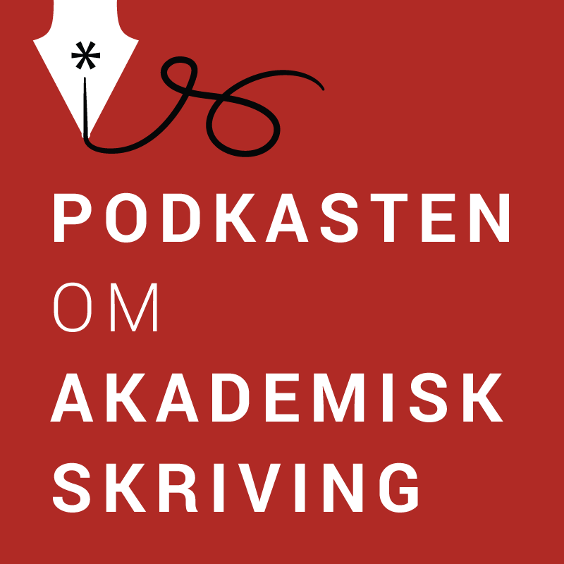 Logo og tittel bilde til Akademisk Skriving podkast serie.